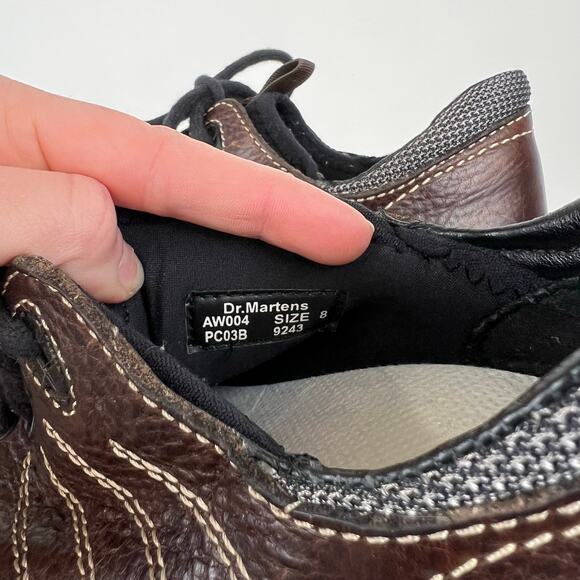 Vintage Dr Martens Brown Leather Chunky Lace Up Platform Shoes Made in England 9 main image 10
